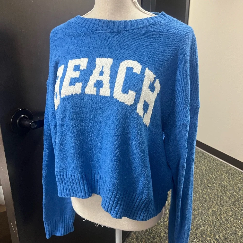 ZSupply Blue Beach Sweater Size M - Picture 2 of 5